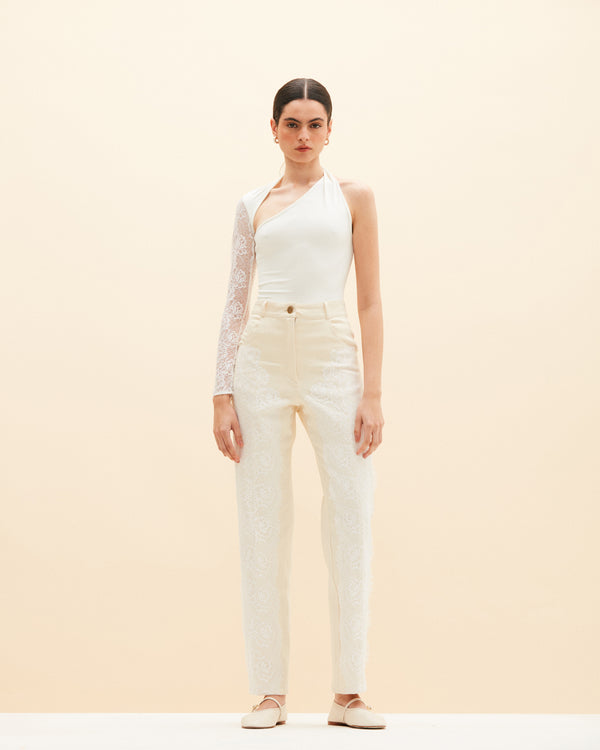Lara Jeans White Lace